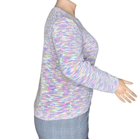 Alfred Dunner Sweater Space Dye Multicolor Chenille Pullover Size XL - Picture 5 of 7